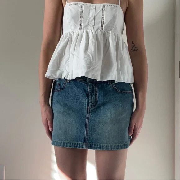 Y2k SO Denim Mini Skirt