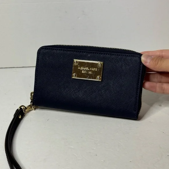Michael Kors Saffiano Leather Multifunctional Wallet Wristlet