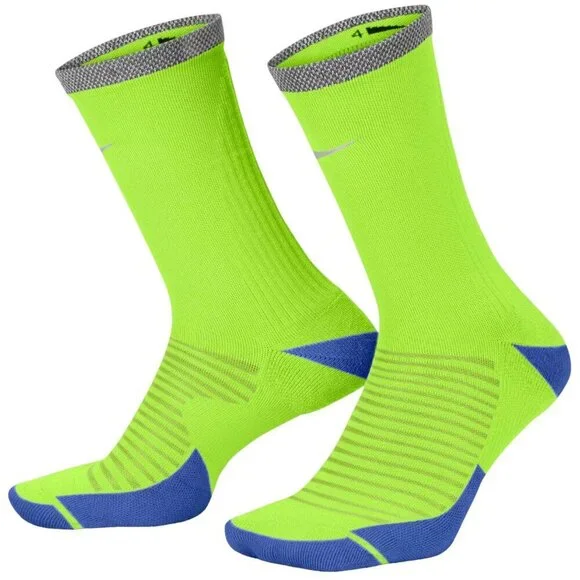 NWT Nike Spark Cushioned Crew Yellow Running Socks