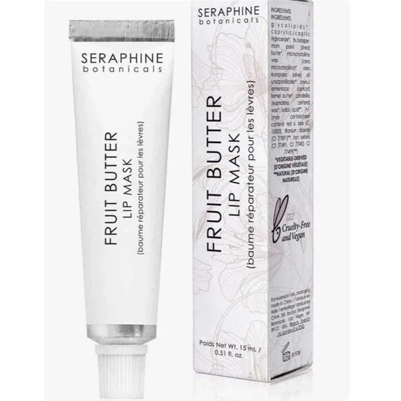Seraphine Botanicals Fruit Butter Overnight Lip Mask 0.52 Oz SEALED Full Size