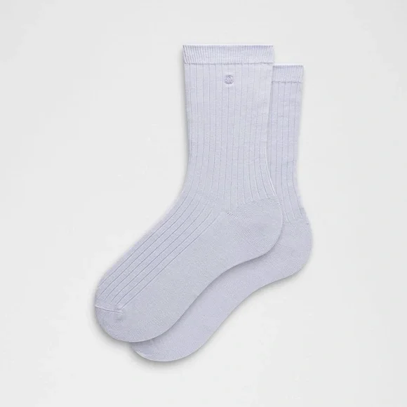 lululemon athletica Serene Blue  Ribbed Casual Socks