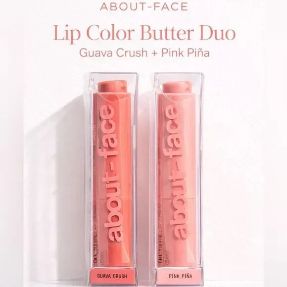 💖 About-Face Lip Color Butter Duo Guava Crush + Pink Piña, NEW and boxed