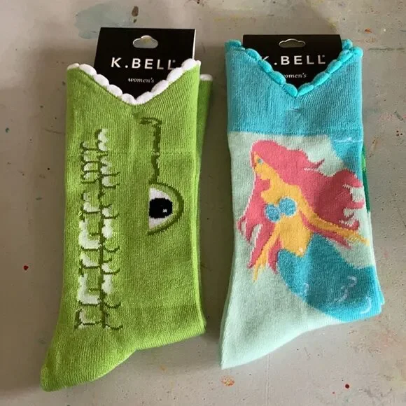 K. Bell Socks Mermaid pair only