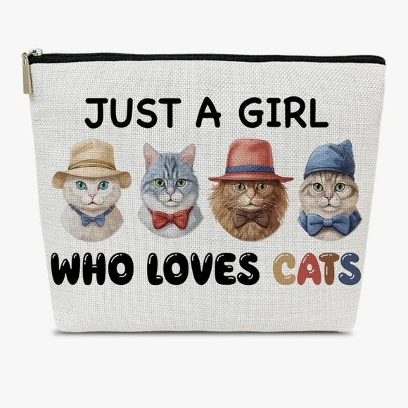Cat Lovers Gift Travel Cosmetic Bag