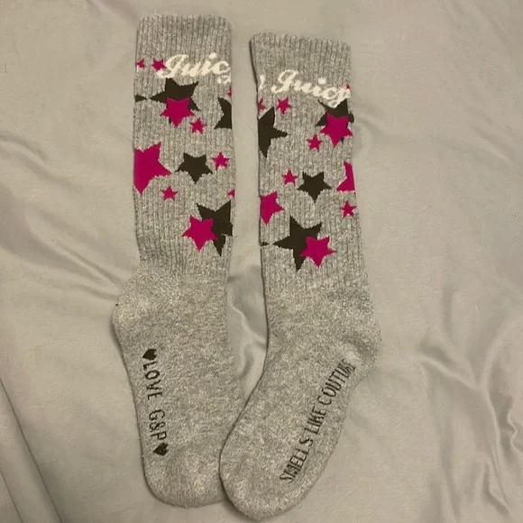 Authentic Y2k Vintage Juicy Couture thick calf socks