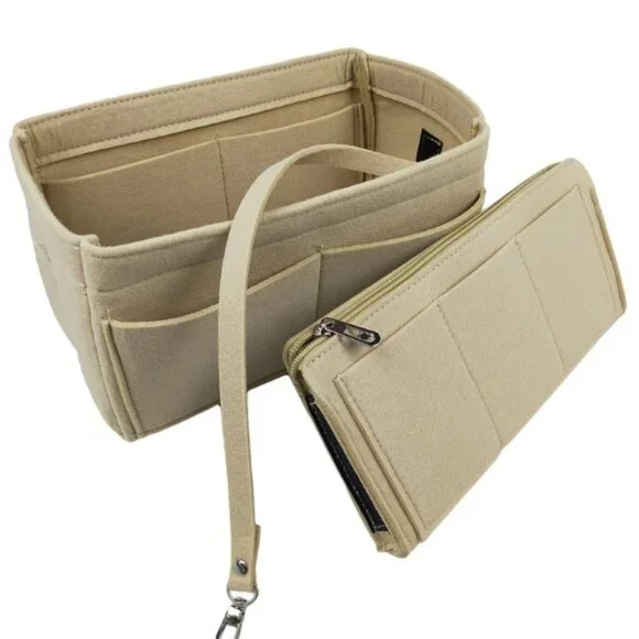 Insert/Organizer- MD- Designer Handbags/Totes -Khaki Style 1- NWT