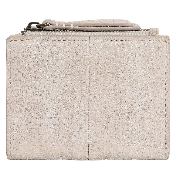 American Leather Company Cleveland RFID Bifold Leather Wallet Champagne Shimmer