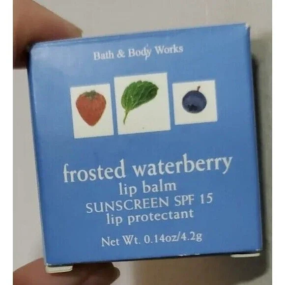 Bath & Body Works Frosted Waterberry Lip‎ Balm (Discontinued  Item)