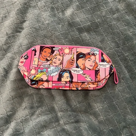 Estee‎ lauder Comic Print Pink cosmetics pouch bag