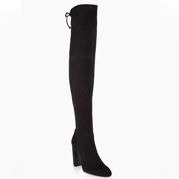 Stuart Weitzmen Black Vidaland 100MM Suede Over-the-Knee Boots