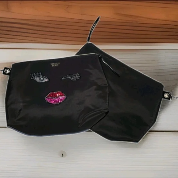 Victoria's Secret Black Makeup Bag 