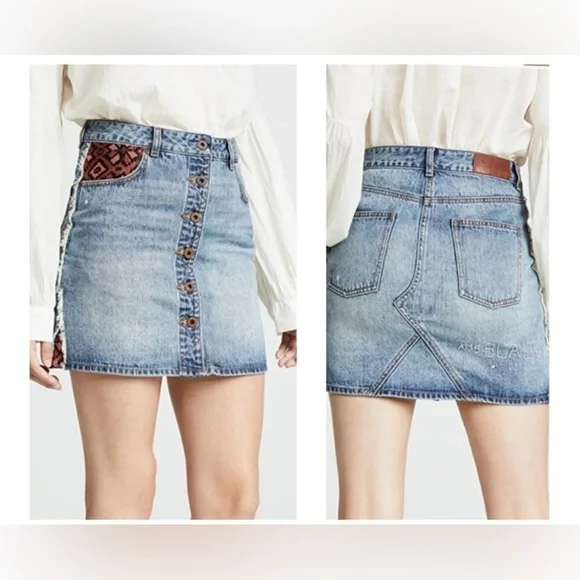 Scotch & Soda Spicy Sunday Button Down Denim Skirt.