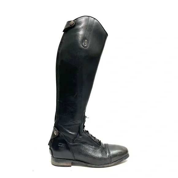 TREADSTEP | Vintage 1990s women’s black leather knee high field riding boots