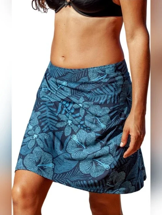 RipSkirt Maui Moonlight Print Sz L Quick Dry Wrinkle Resistant