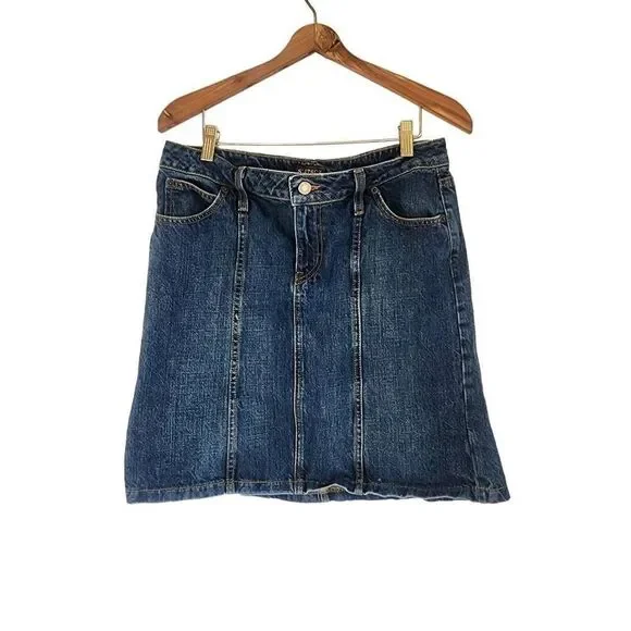 Stetson Denim Y2K Skirt A-Line Blue Jean Cotton Size 10
