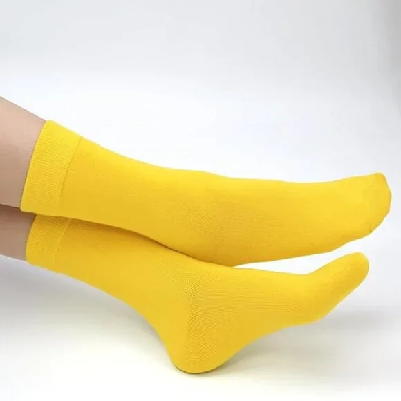 Women’s Rayon Viscose Bamboo Casual Socks – 4 Pairs – Yellow – Size 8–11 – NWOT