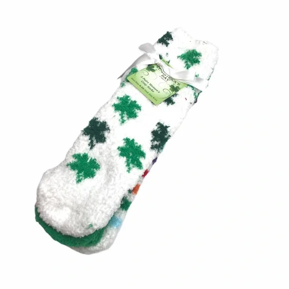 Legappeal St. Patrick’s Day Crew Socks 3 Pack White Green