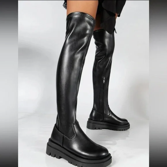 SHEIN over the knee Chelsea boots size us 8.5