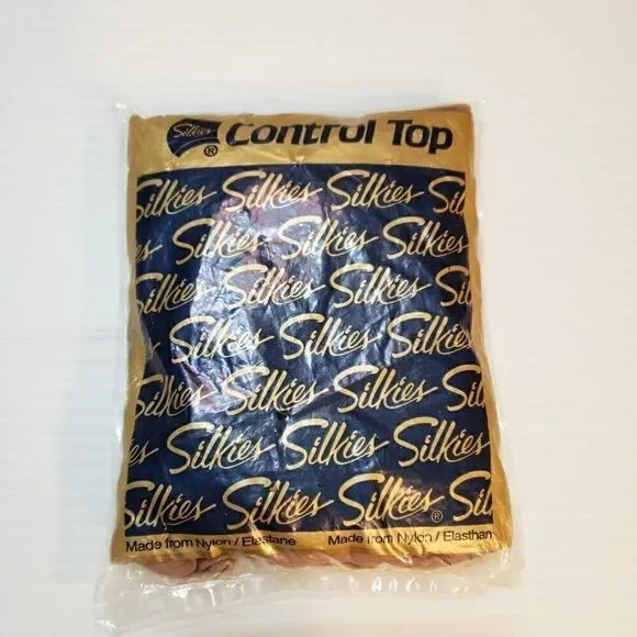 VTG Silkies Queen Control Top Nude Pantyhose XL