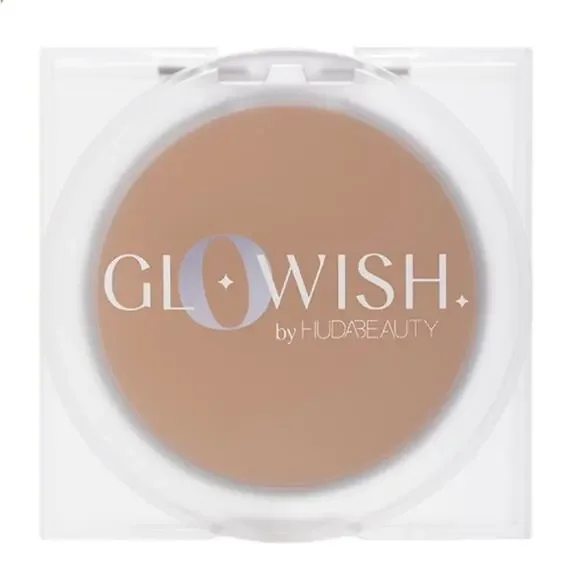 GloWish Luminous Pressed Powder Medium skin tones w/ neutral undertones Huda