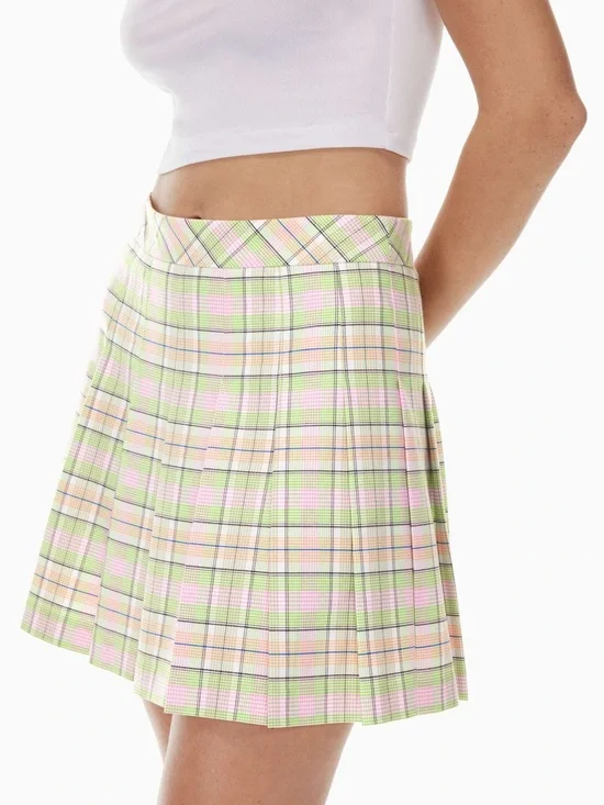 Aritzia Sunday Best Olive Mini Pleated Skirt Size 6