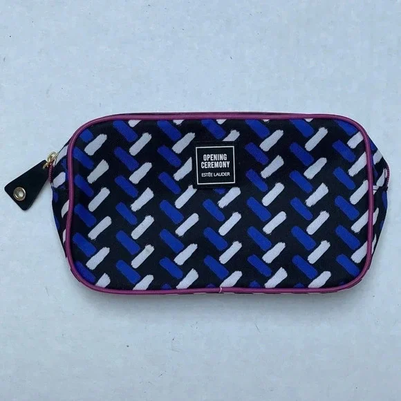 Opening Ceremony Estee Lauder Zipper Cosmetic Travel Makeup Pouch Purse Bag Geo