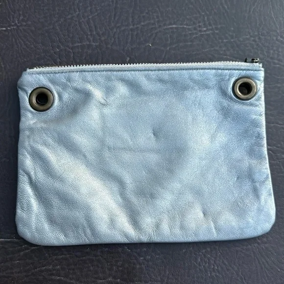 🩶🩶🩶Vintage Francesca Rockette silver, metallic leather wallet