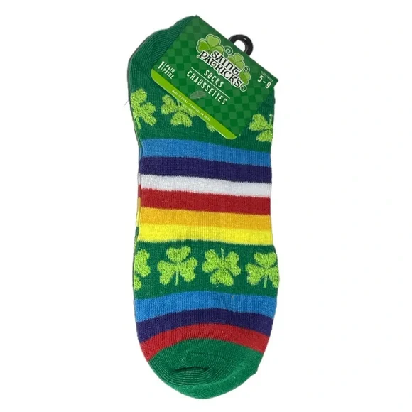 Saint Patrick’s Day Rainbow Ankle Socks Multi Colored