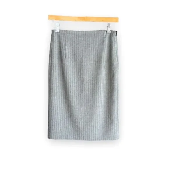 POLECI | Light Gray Chevron Stripe Pencil Skirt (8)