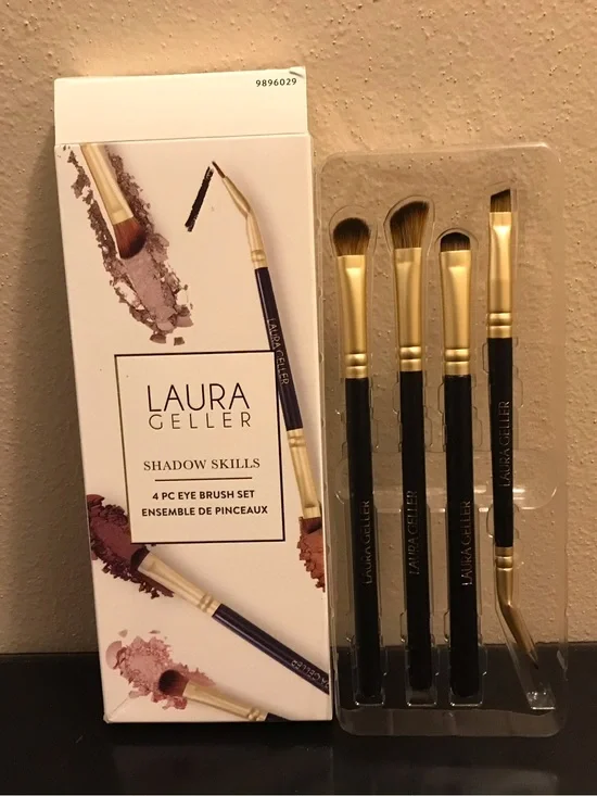 Laura Geller Shadow Skills 4-Piece Eye Brush Set - Black & Gold