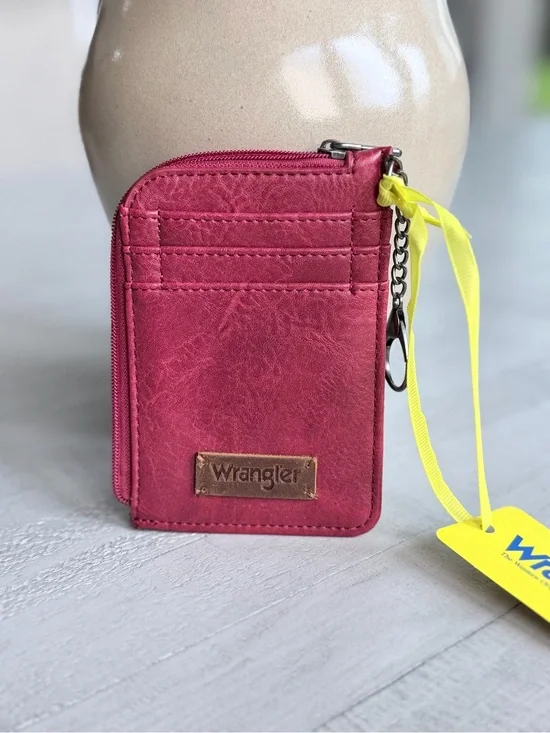 Wrangler Southwestern Art Print Mini Zip Card Case Red