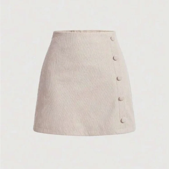 SHEIN Tan A-Line Mini Skirt for Work