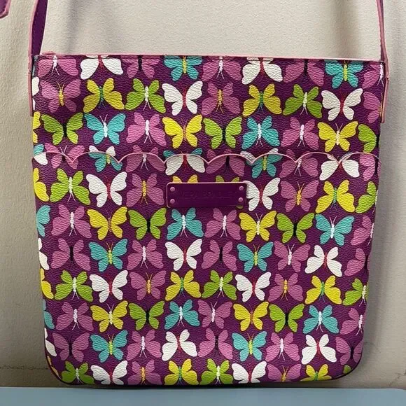 Vera Bradley Flutterby Adjustable Crossbody Bag with Flaw
