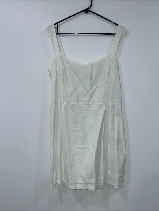 Abercrombie & Fitch White Cotton Strap Sundress