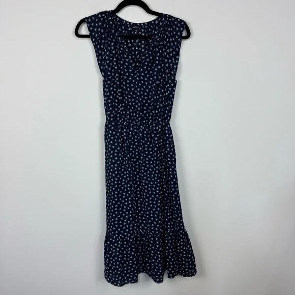 J.Crew Mercantile Navy Blue Dragonfly Print Mini Dress