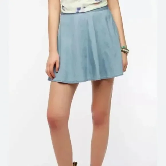 Anthropologie Kimchi Blue Chambray Skater Skirt Women’s 0