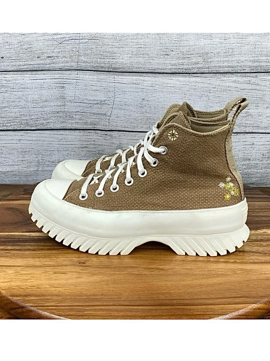 Converse Chuck Taylor All Star Lugged Platform 2.0 Autumn Embroidery Sand 8.5