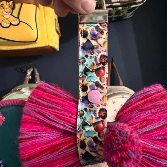 Handmade Minnie ears holder keychain in Encanto design