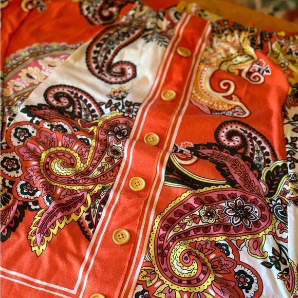 Vintage 1970’s Bohemian, Cotton Skirt 3X