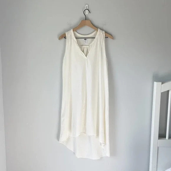 NSF Clothing Women's Bone White Sleeveless Cotton Dress Size P