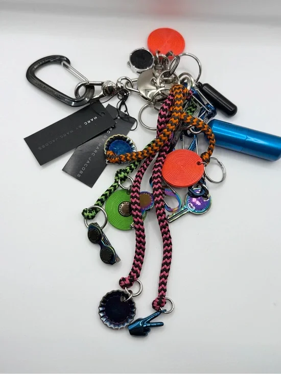 Marc by Marc Jacobs Oversized Multi Charm Keychain Bag Charm NWT $368