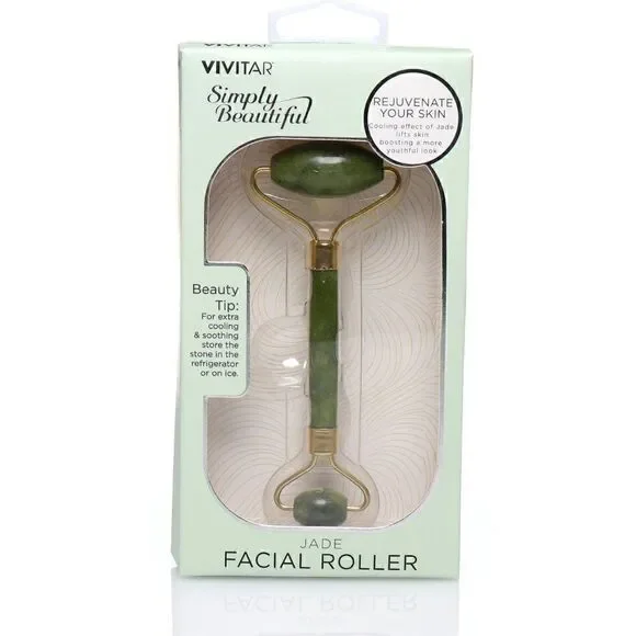 Jade Double-sided Facial Roller by Vivitar NEW WITH BOX