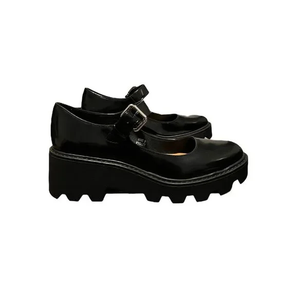 Dolce Vita Vyolet Black Platform Mary Janes Women's 9 NEW Goth Punk Girlhood