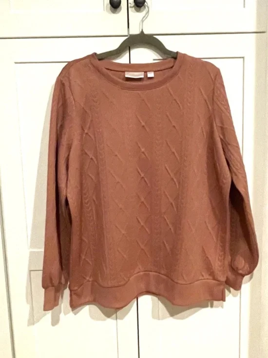 Belle by Kim Gravel Pink Sweater Size Large