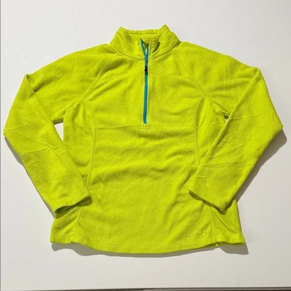 Eddie Bauer Neon Yellow Crew Neck Sweater Size M