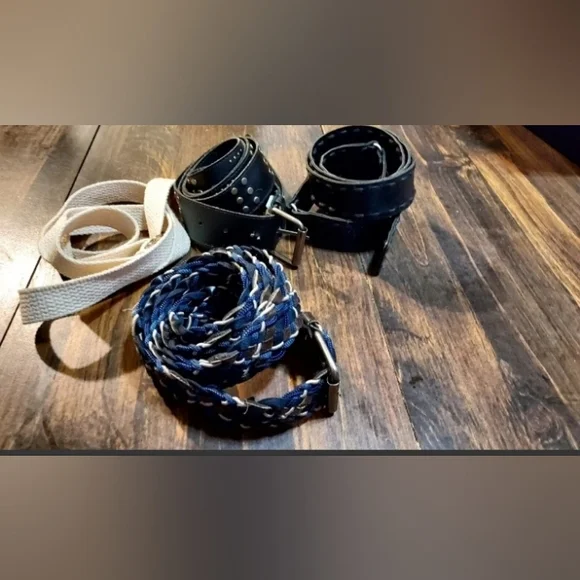 Belt Lot Woman Xl Set Of 4 Accessories (0220)