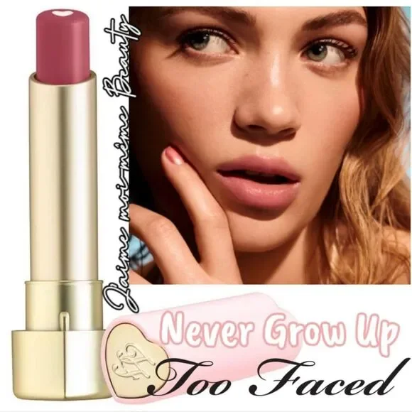 Too Faced Heart Core Lipstick in Never Grow Up (Neutral Pink)