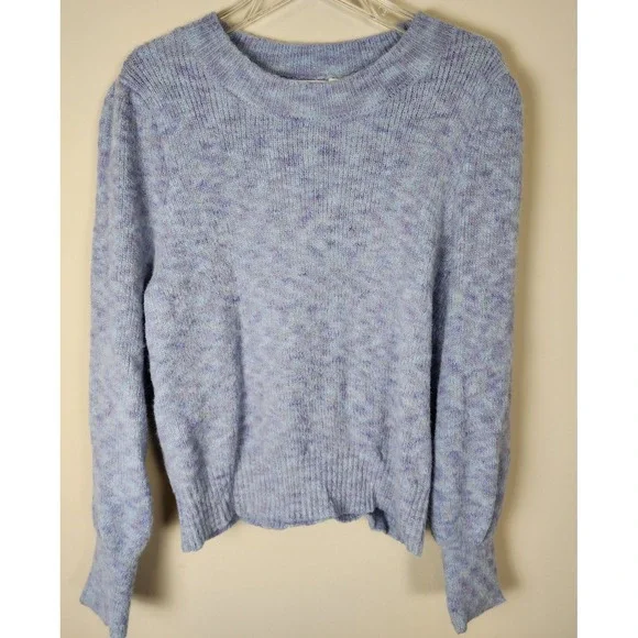 Time and Tru‎ Sweater Womens L Blue Purple Sparkle Knit Pullover