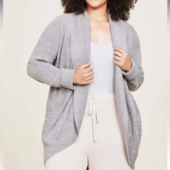 Barefoot Dreams CozyChic Lite Circle Cardi in Dove Gray Size XS/S
