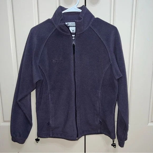 Columbia Small Purple Fleece Zip-Up Sweater
